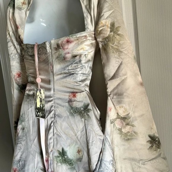 Toira Vintage Floral Draped Corset Dress - Picture 8 of 16